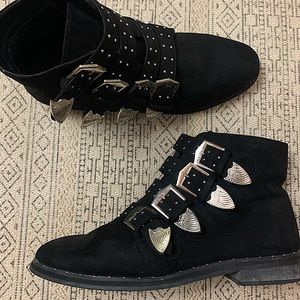 Black Buckled Boots